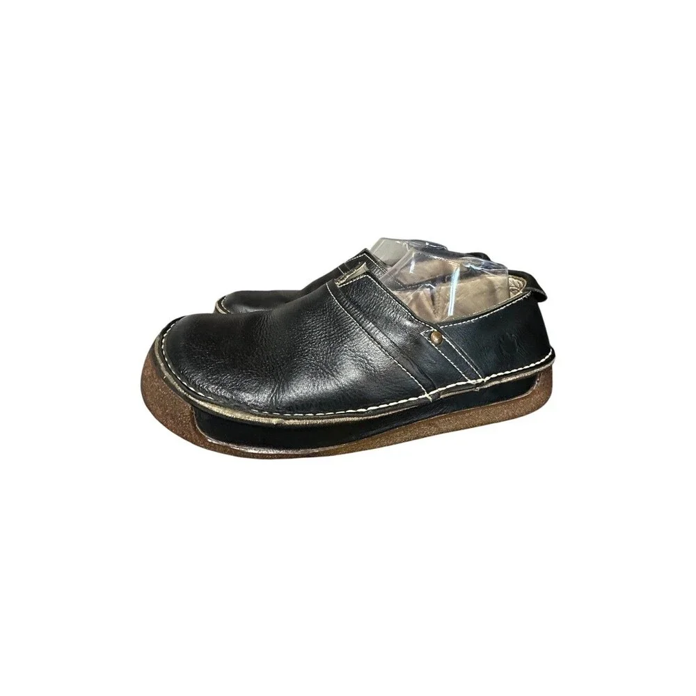 El Naturalista Mens Black Leather Slip On Loafers 43 US 10 Ergonomic Spain Comfy